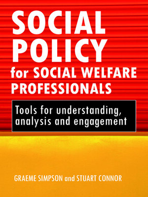 cover image of Social policy for social welfare professionals
